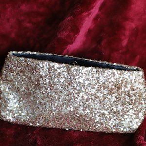 Sparkly champagne clutch